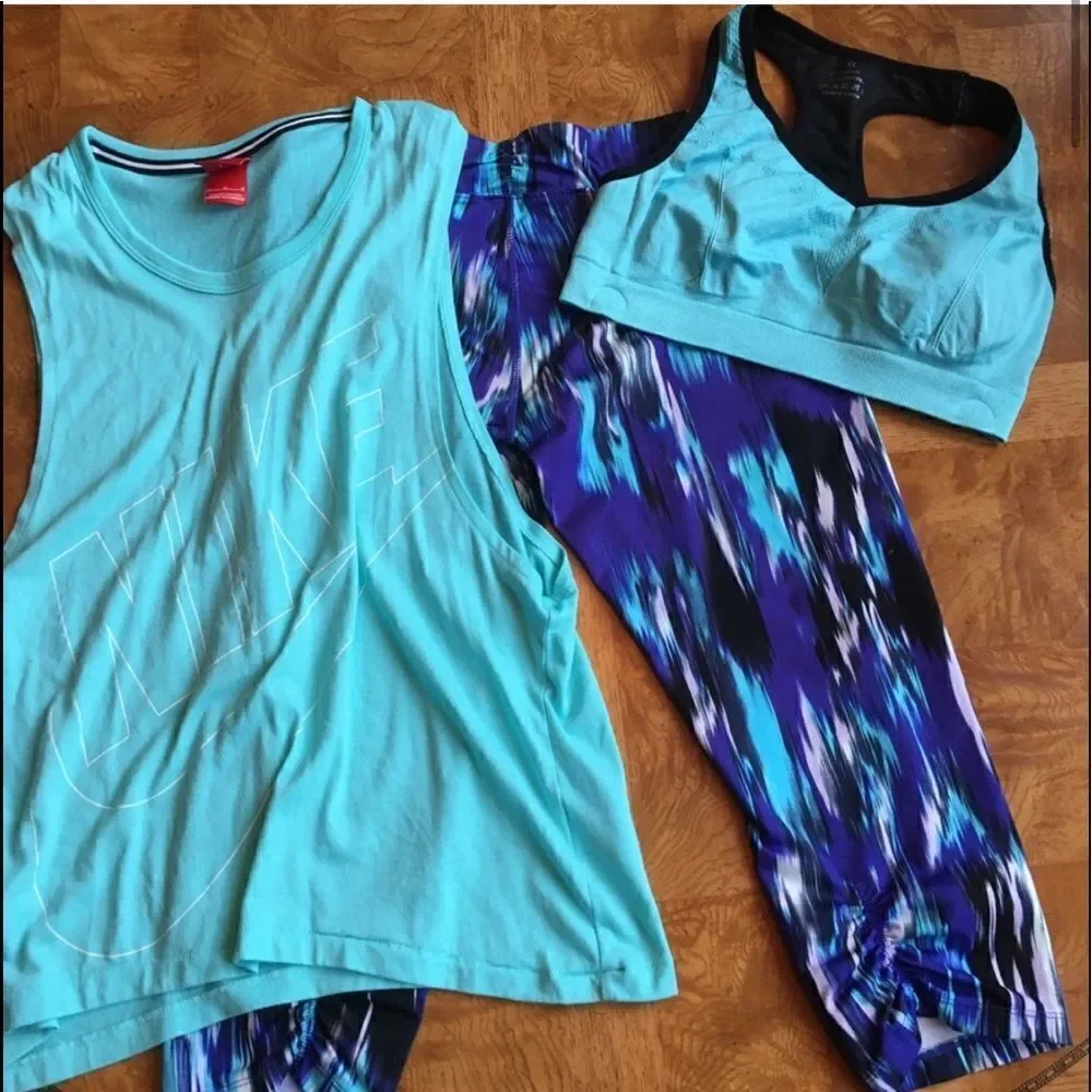 GREAT SPORTS Bra Light Blue and Black
